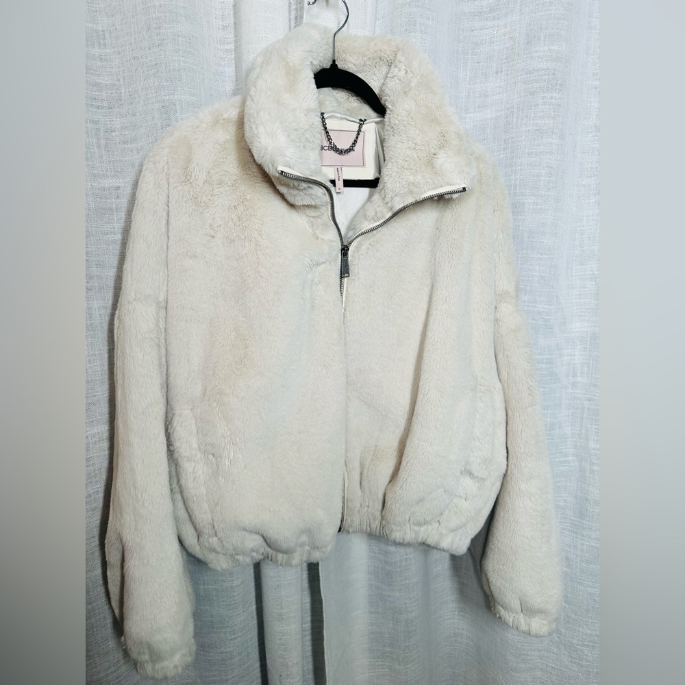 Bcbgeneration Soft Cream Teddy Jacket - image 2
